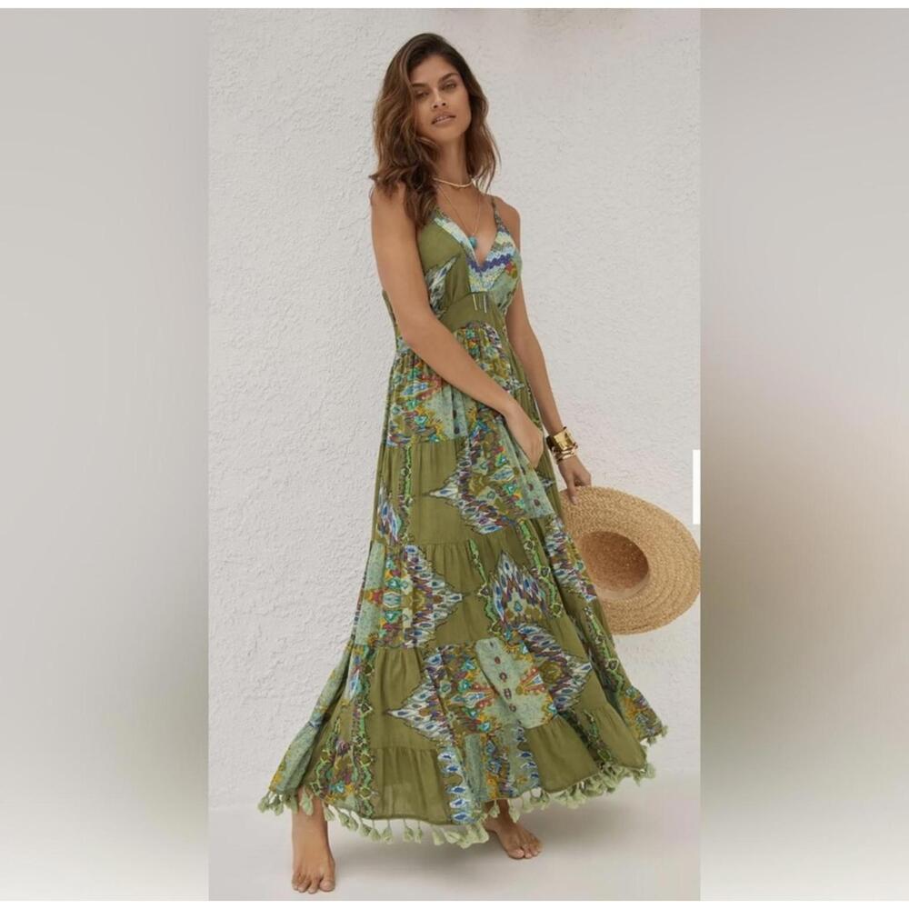 Green Floral Maxi Dress